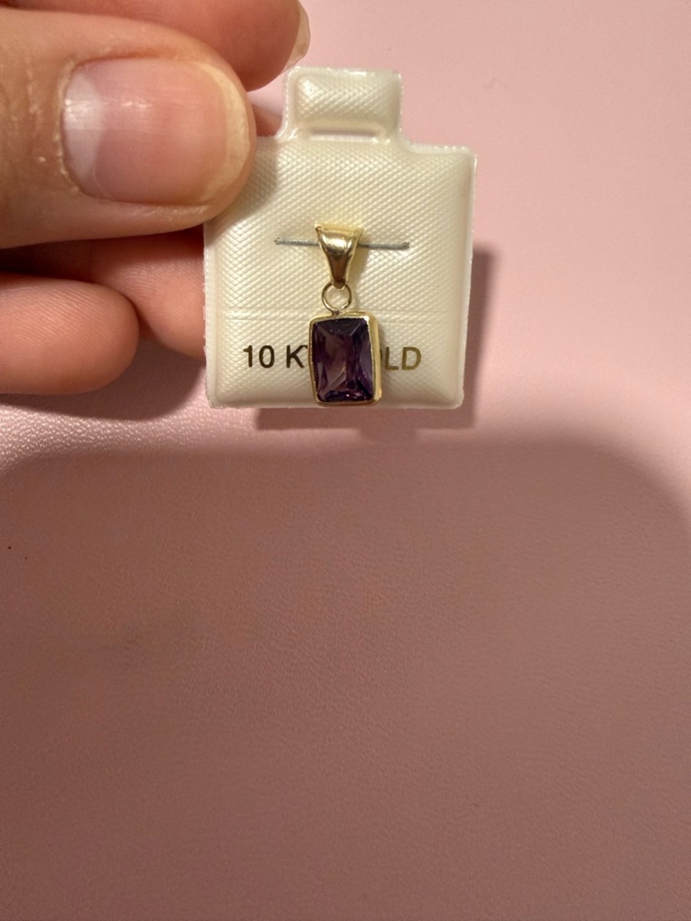 10K gold Purple pendant